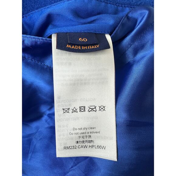 Louis Vuitton Blue & Grey Leather Varsity Jacket - Picture 4 of 8